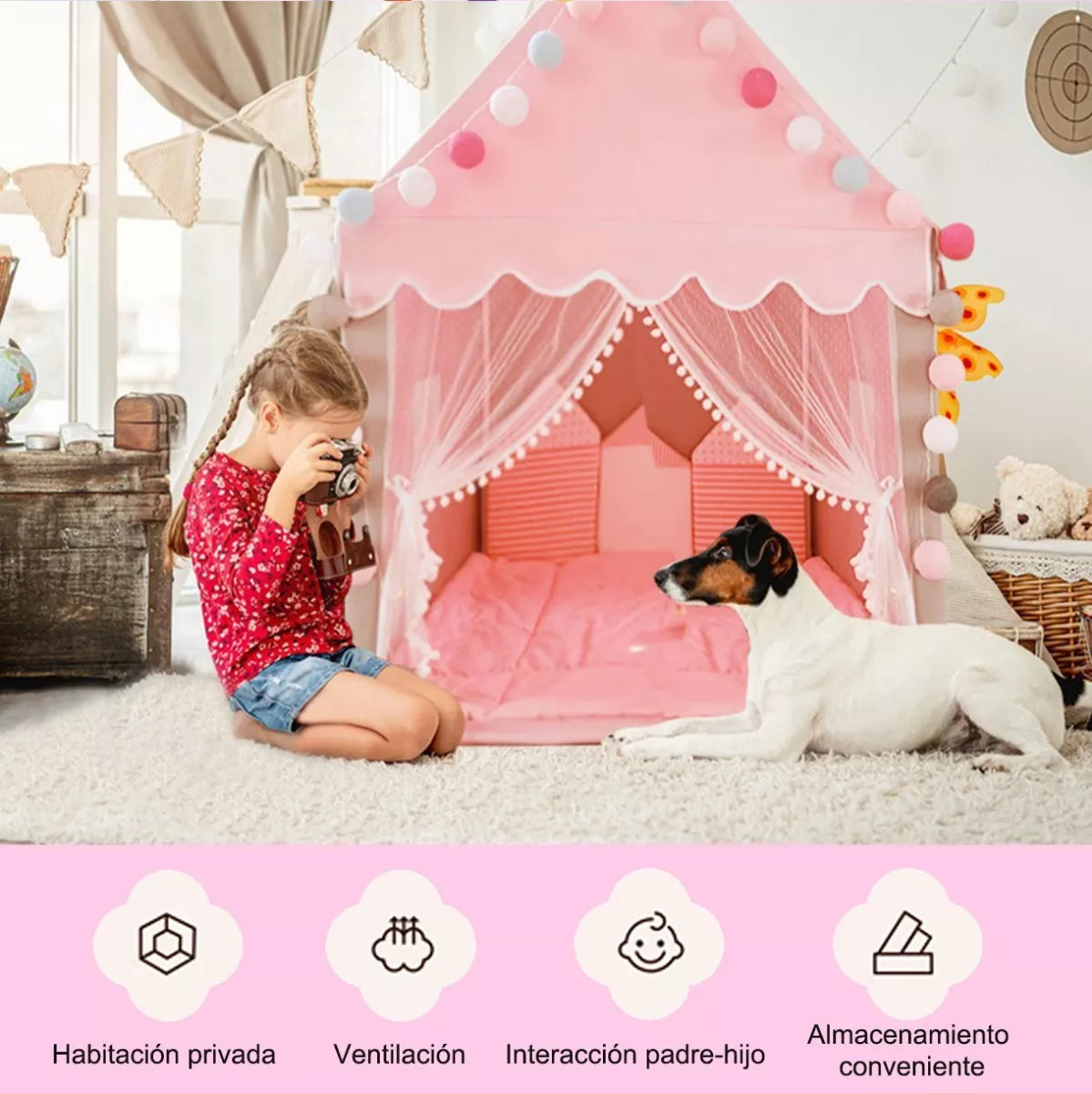 🏕️✨ Carpa Infantil 95x125x135 cm – Diversión y Aventura en un Espacio Propio