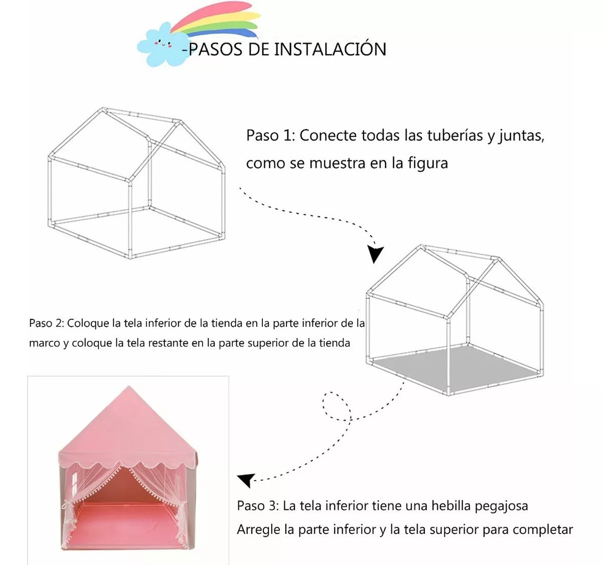 🏕️✨ Carpa Infantil 95x125x135 cm – Diversión y Aventura en un Espacio Propio