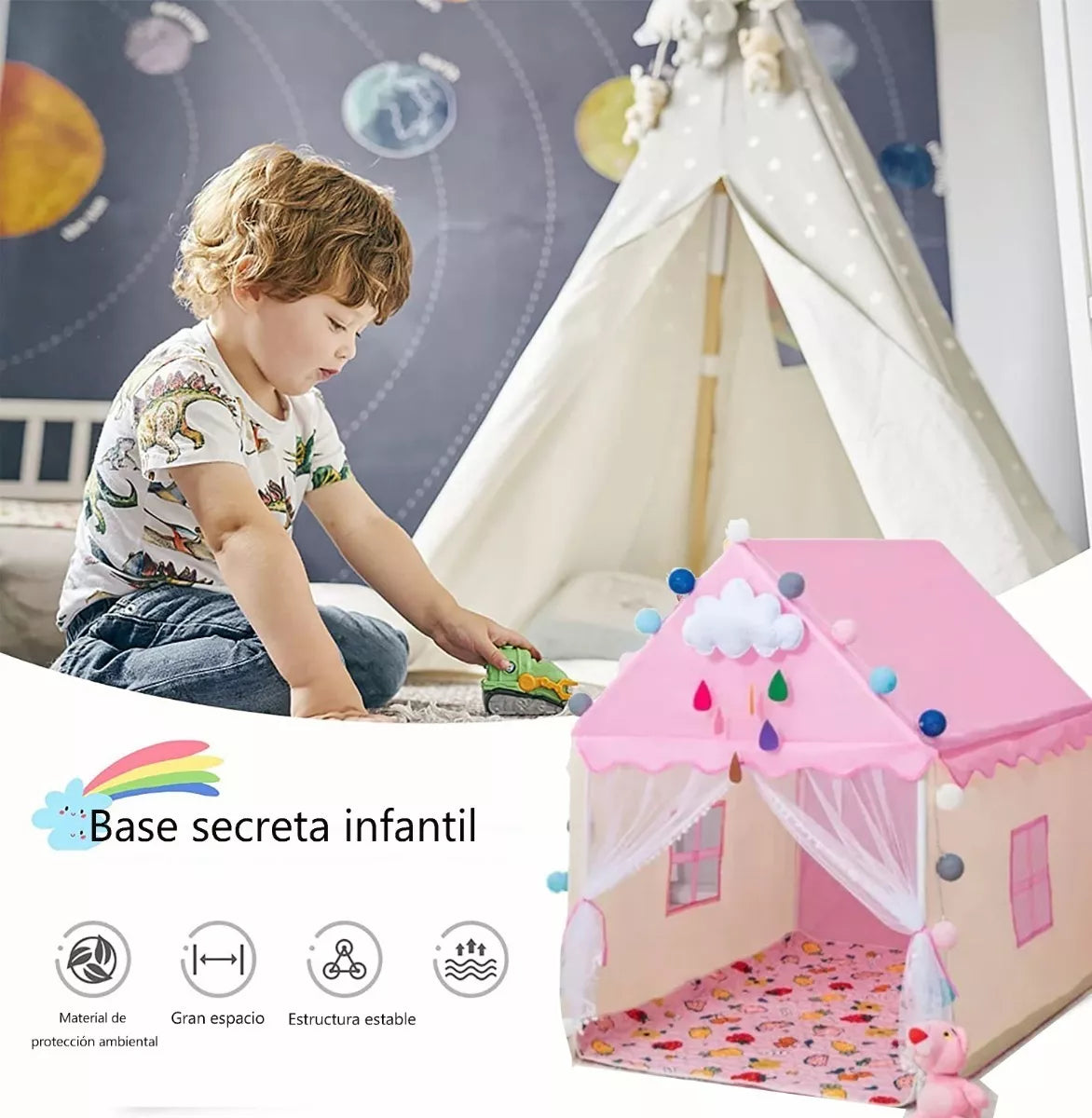 🏕️✨ Carpa Infantil 95x125x135 cm – Diversión y Aventura en un Espacio Propio