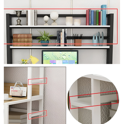 🏢✨ Escritorio Doble de Oficina 120x60 cm – Con Librero Integrado