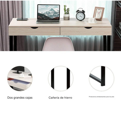 🖥️✨ Mesa de Escritorio Gris – Diseño Moderno, Elegante y Funcional