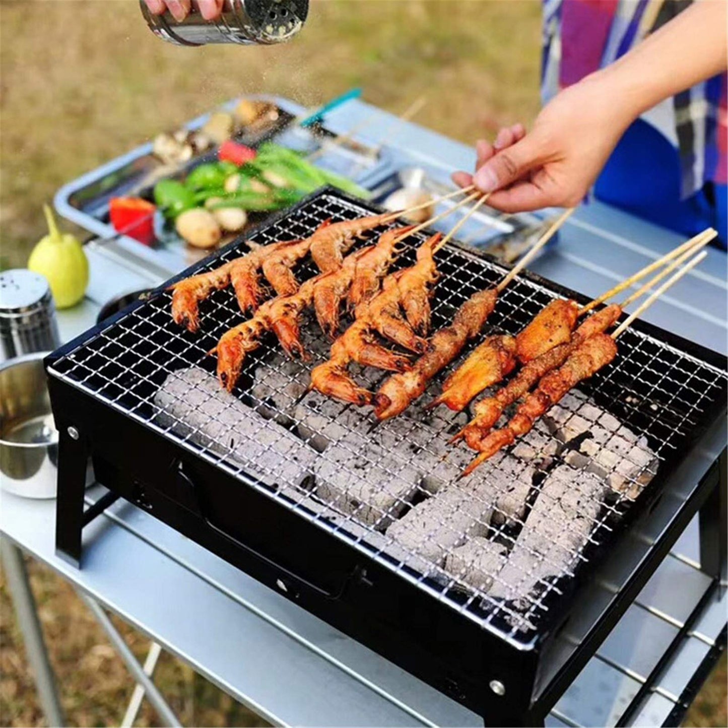 🔥🍖 GrillMate: La Parrilla Portátil Ideal para tus Asados al Aire Libre