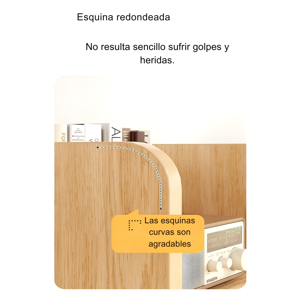 🖥️✨ Organizador de Escritorio de Madera - Blanco