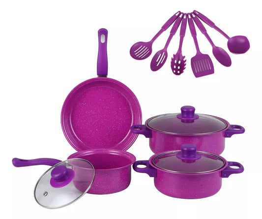 Set Juego Ollas Cocina Antiadherente 14 piezas 🍳