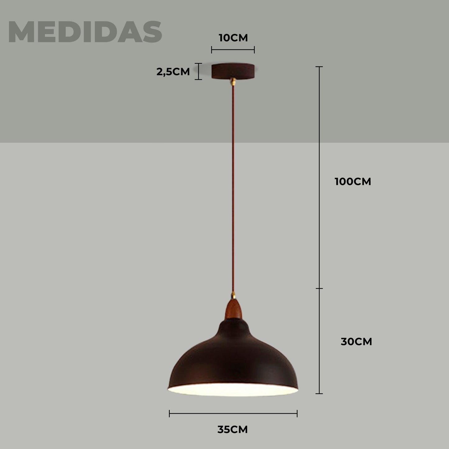 Lampara Colgante De Techo Diseño Sombrero Minimalista